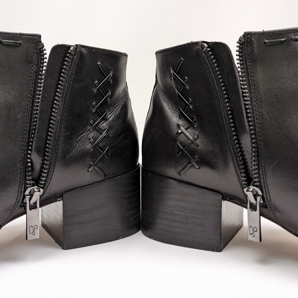 Donald J. Pliner Bowery Chelsea Bootie Whipstitched Calf Leather Black size 8.5 - Picture 3 of 15